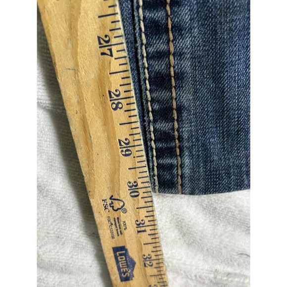 Mens Cowboy Up Size 34 Mid Rise Boot Cut Big Stitch Embroidered Pockets Jeans - Picture 10 of 11